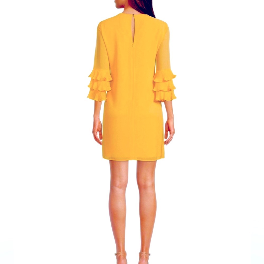 ❤️HOST PICK❤️ VINCE CAMUTO- 3/4 Tiered Ruffle Sleeve Jewel Dress NEW - Picture 2 of 2